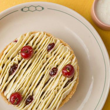 Cherry Bomb Ghevar Tart