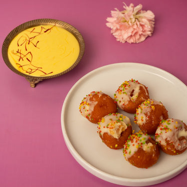 Shahi Balushahi with Kesar Rabdi