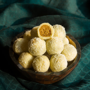 Nolen Gur & Coconut Kheer Kadam - Winter mithai