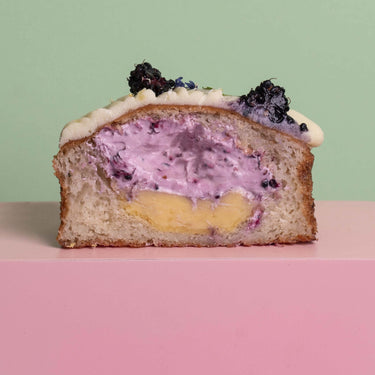 mulberry & cream shahi buns, shahi tukda, hot cross buns, vanilla custard, hot cross bun, bombay sweet shop 